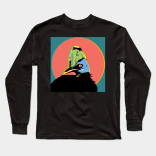 Electric Pop Cassowary Long Sleeve T-Shirt